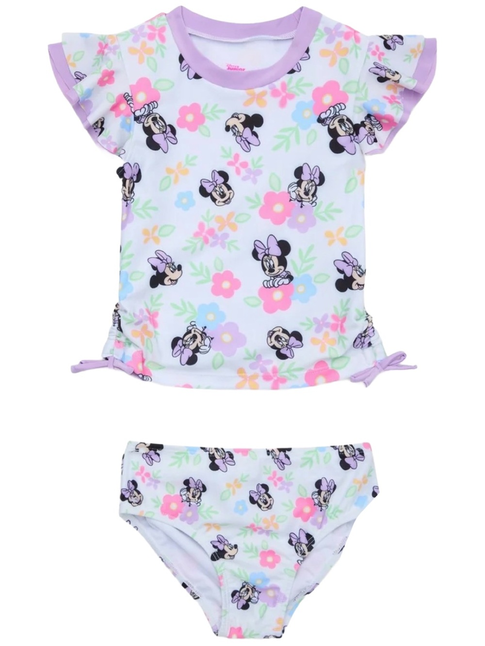 Disney Minnie Mouse Floral Lavender and White 18M Tankini Swimsuit